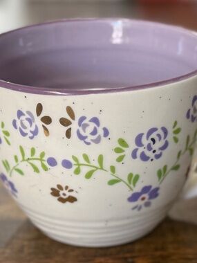 Big Lavender Floral Hot/cold Mug 16 Fl Oz
